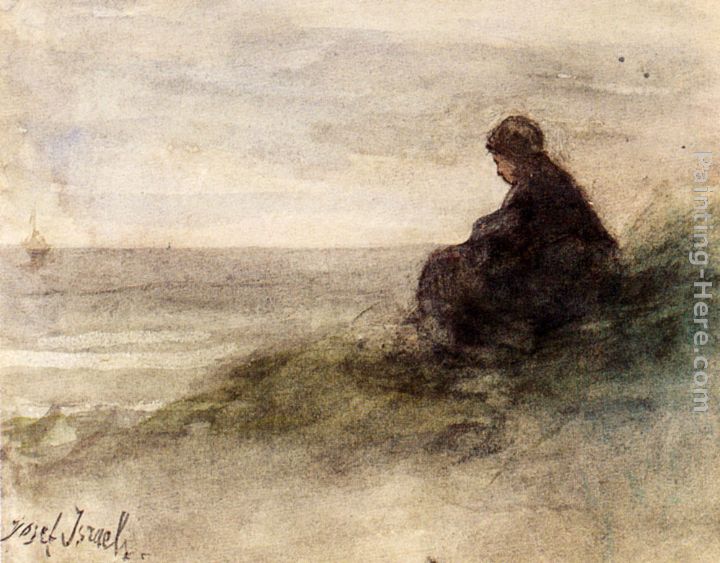 Awaiting The Fishermen's Return painting - Jozef Israels Awaiting The Fishermen's Return art painting